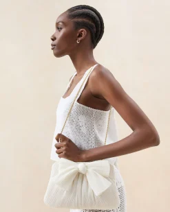 Loeffler Randall Rayne Black Bow Clutch| Clutches