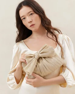 Loeffler Randall Rayne White Lace Bow Clutch| FOR THE BRIDE|Clutches