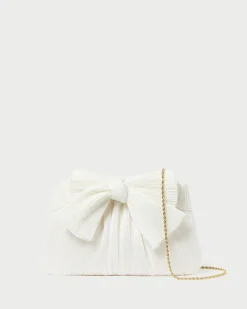 Loeffler Randall Rayne White Lace Bow Clutch| FOR THE BRIDE|Clutches