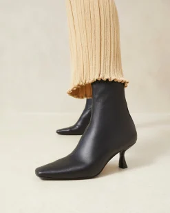 Loeffler Randall Thandy Black Curved Heel Bootie| Boots