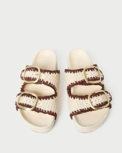 Loeffler Randall Theo Natural Straw Footbed Sandal| Casual Staples|Vacation Shop