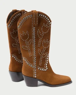 Loeffler Randall Wilder Cacao Studded Suede Boot| Casual Staples|Jessie Loves